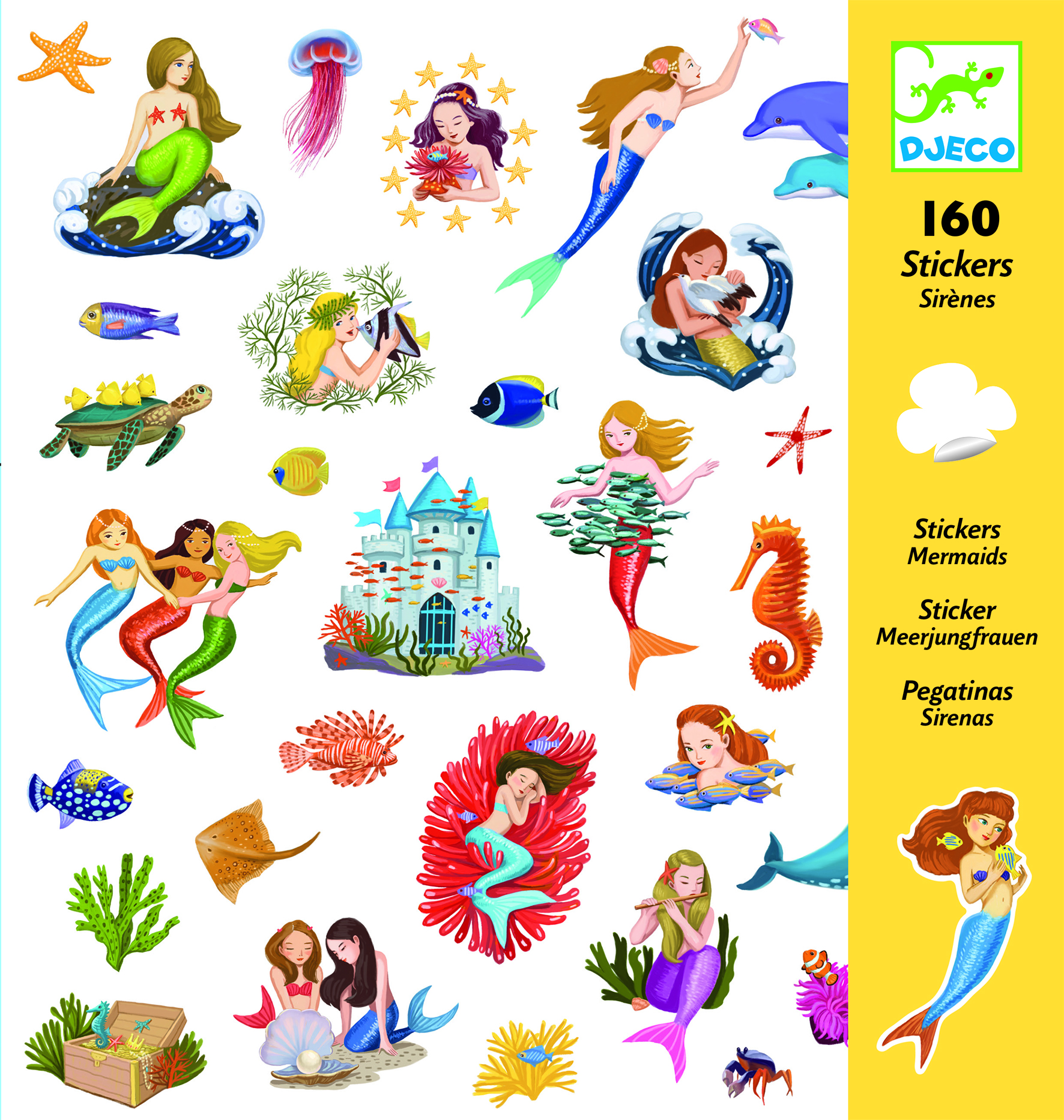 Abtibilduri cu sirene colorate Djeco