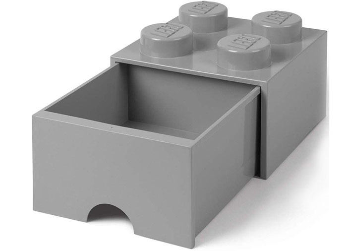 Sertar de birou lego 2x2 gri