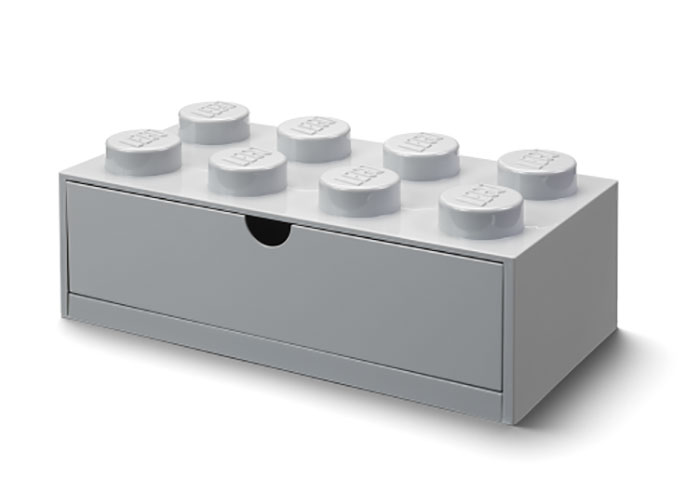 Sertar de birou lego 2x4 gri