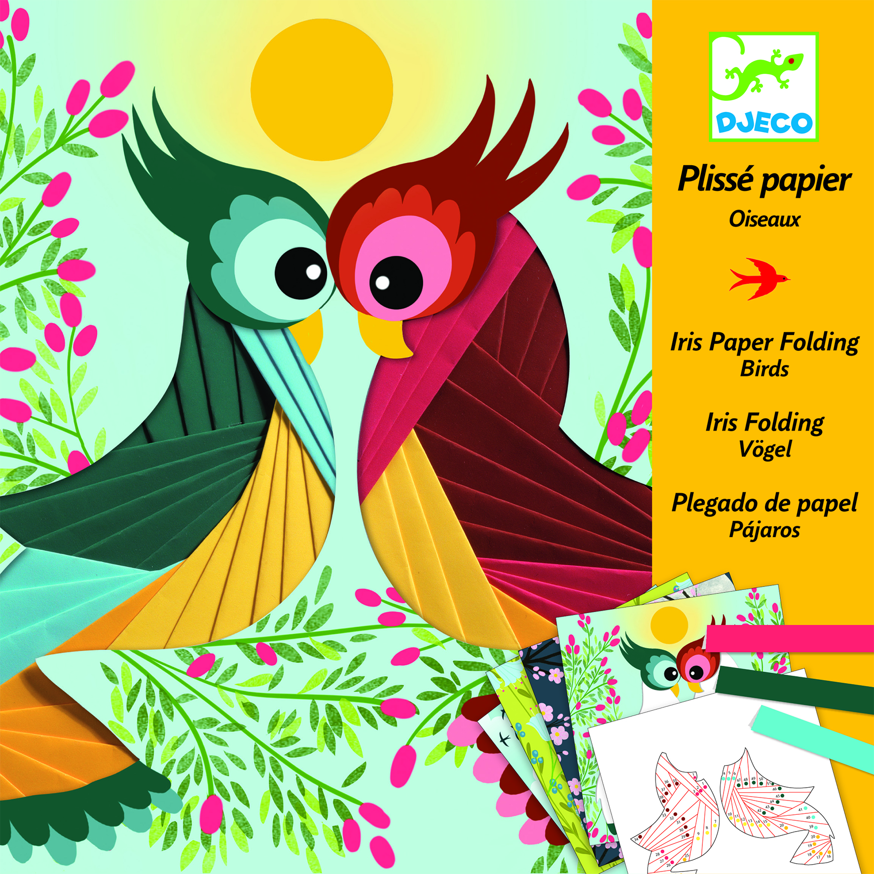 Atelier creativ cu hartie plisata pasari djeco