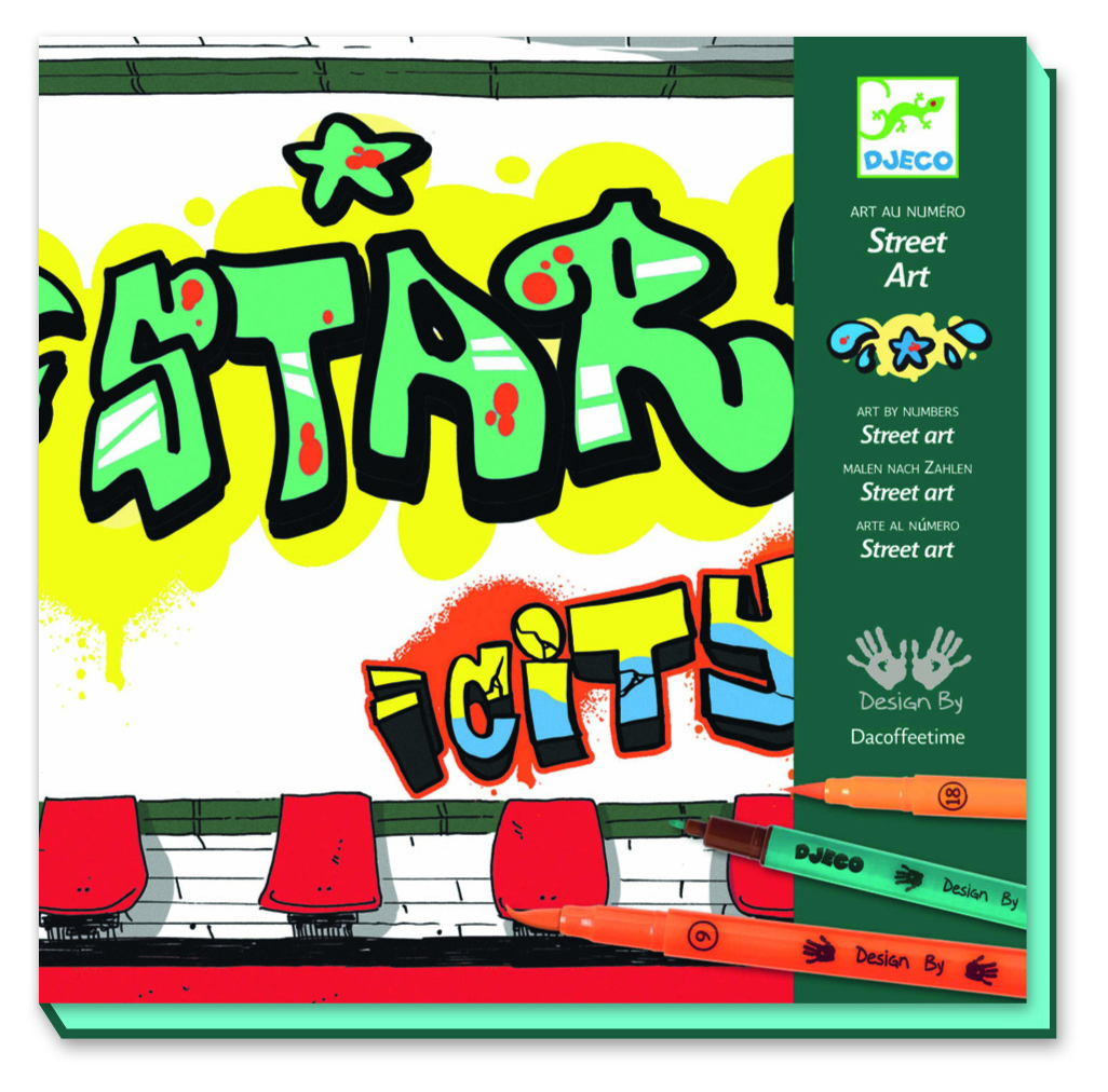 Planse desen street art set creativ djeco