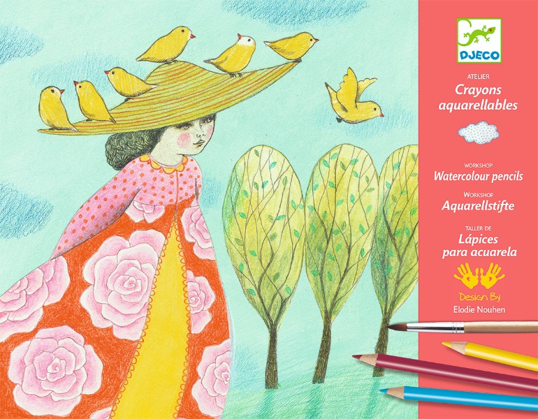 Atelier creativ cu creioane acuarela djeco