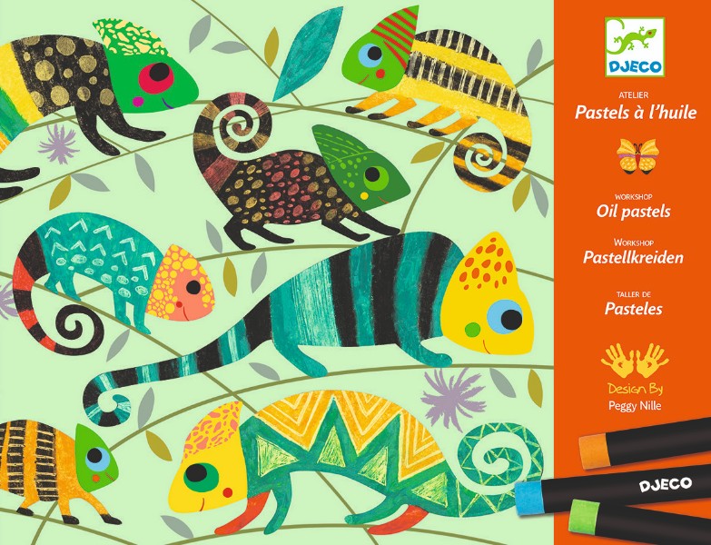 Atelier culori ulei pastel jungla djeco