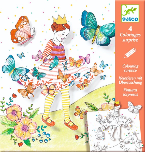 Planse desen cu surprize lady butterfly djeco