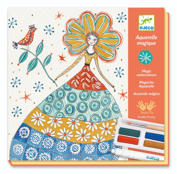 Atelier creativ pictura rochii cu flori djeco