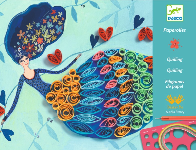 Atelier creativ quilling fete elegante djeco