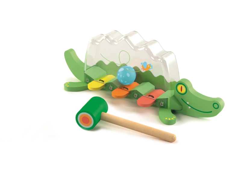 Jucarie bebe crocodilul jucaus djeco
