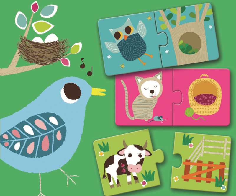 Puzzle duo habitat djeco