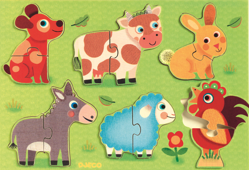 Puzzle lemn coucou djeco