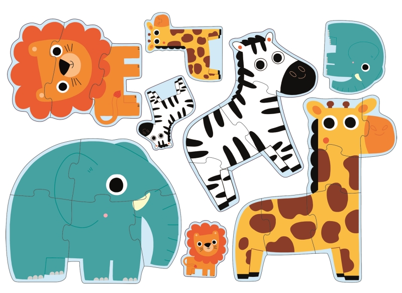 Puzzle progresiv in jungla djeco