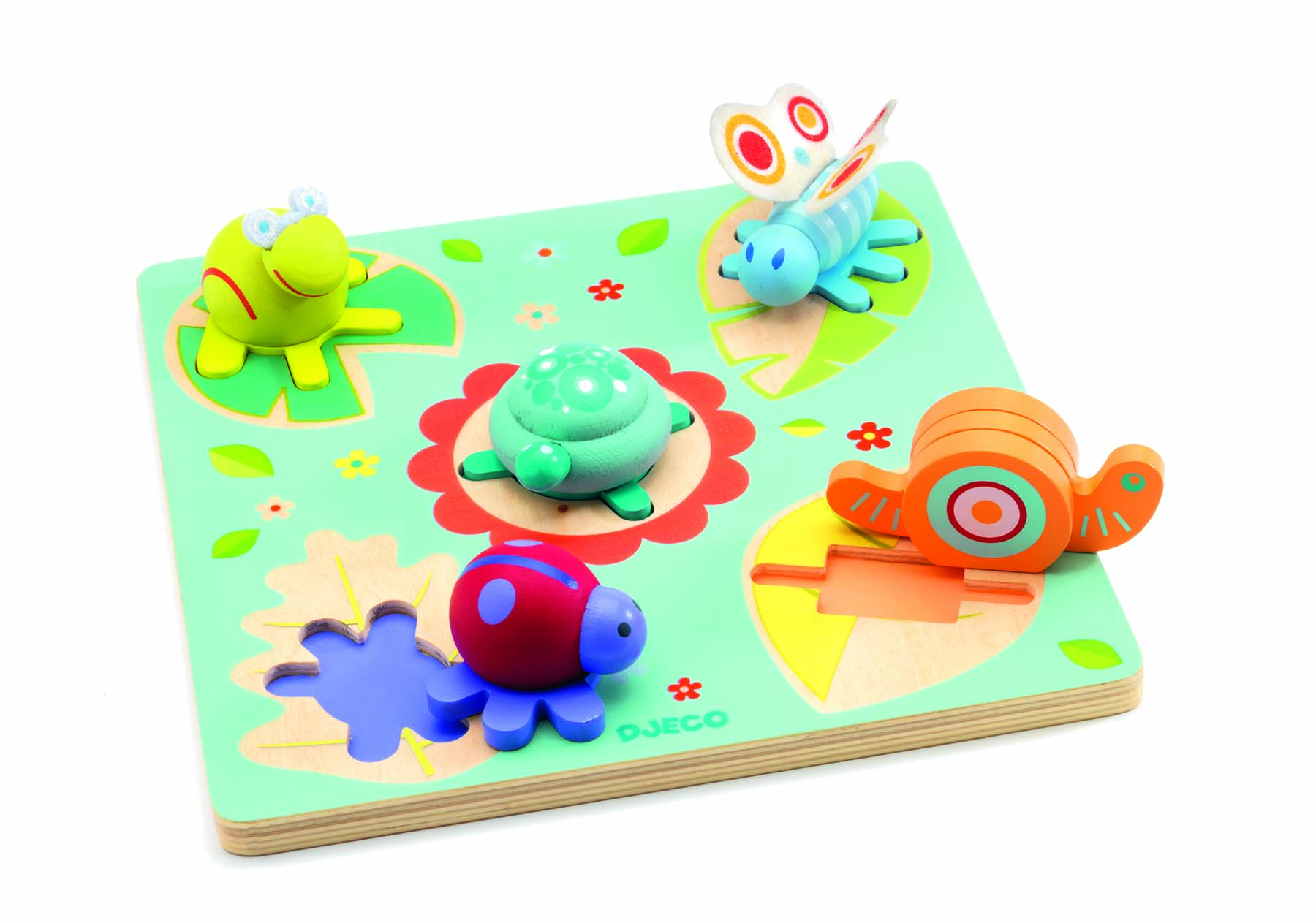 Puzzle lemn relief testoasa si prietenii djeco