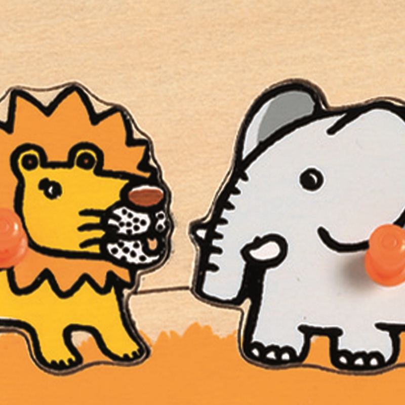 Puzzle lemn cu buton savana djeco