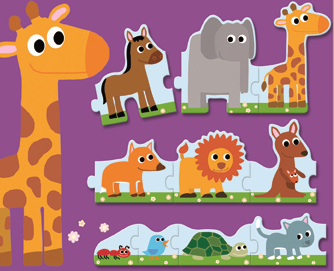 Puzzle duo de la mic la mare djeco
