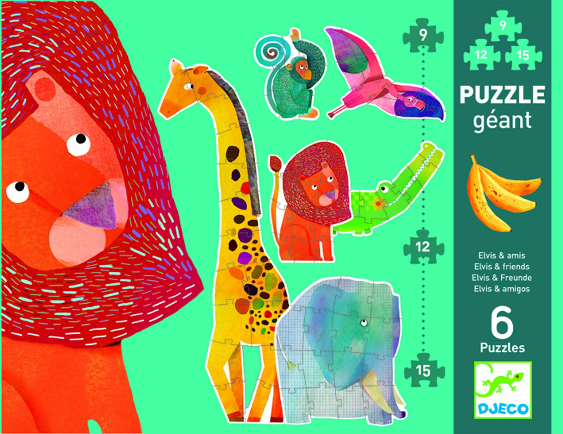 Puzzle gigant animale jungla djeco