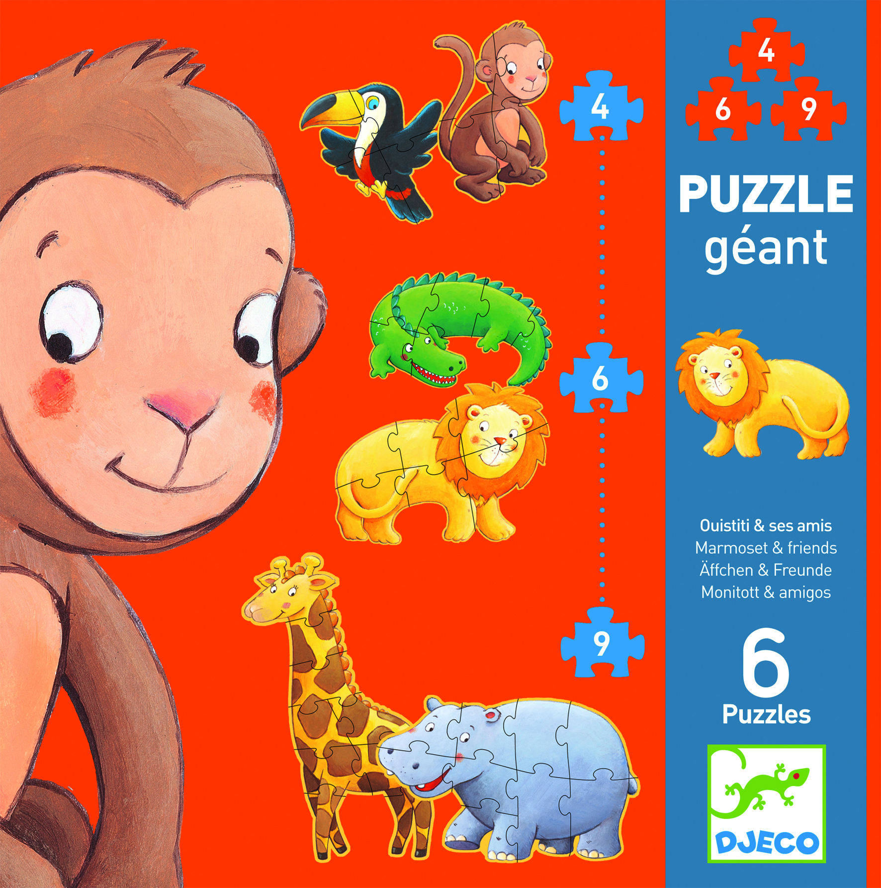 Puzzle gigant animale salbatice djeco