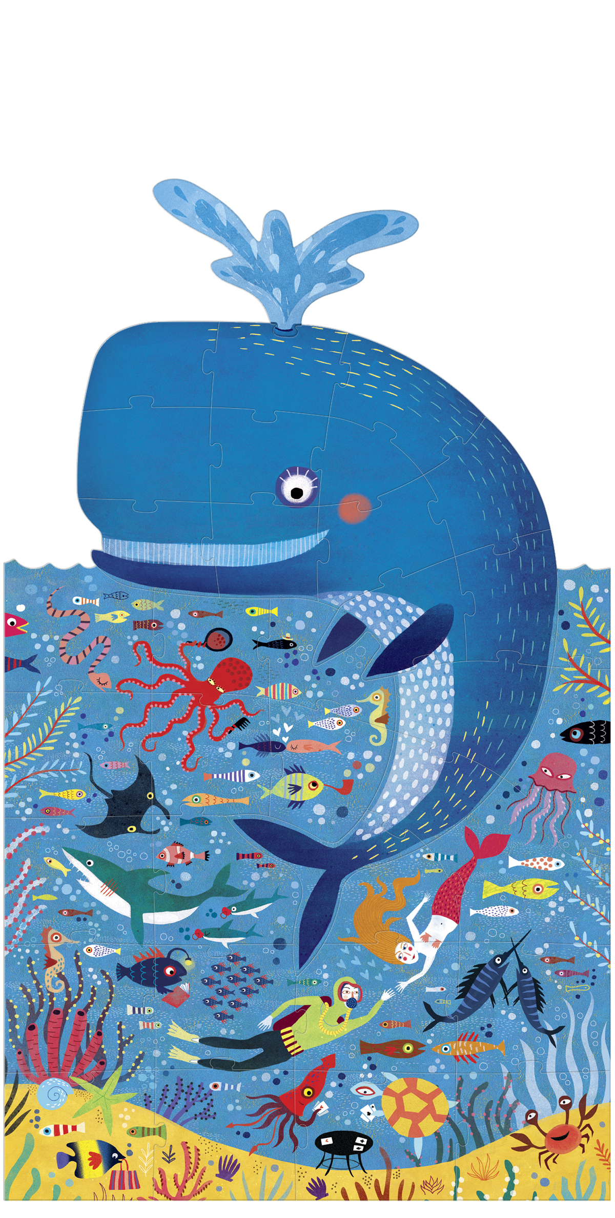 Puzzle balena albastra londji