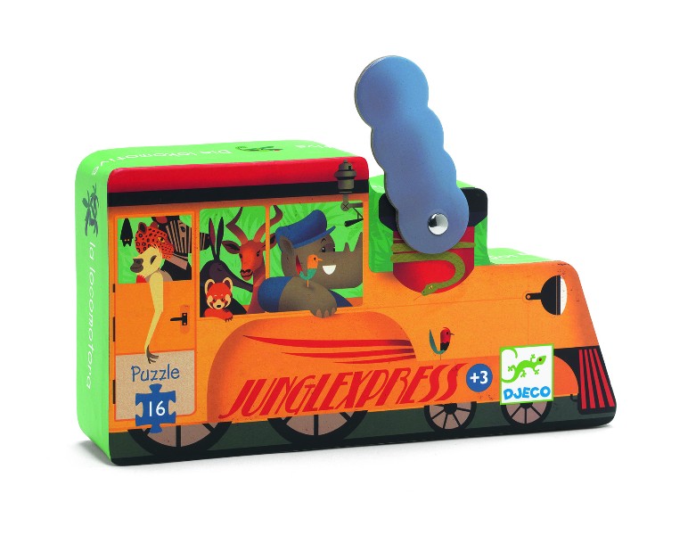 Puzzle locomotiva de tren djeco