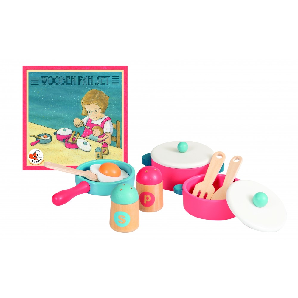 Set oale, tigaie si solnite din lemn egmont toys
