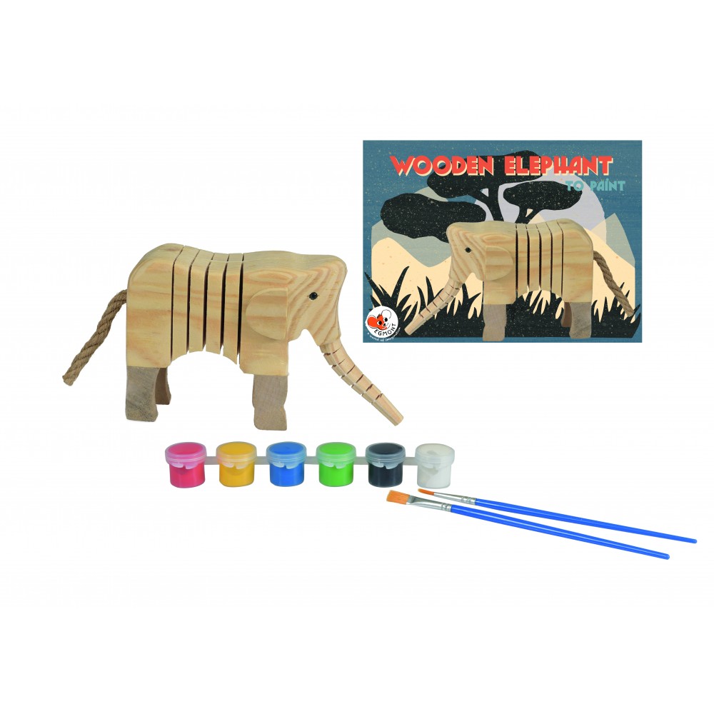 Set de pictat elefant din lemn egmont toys