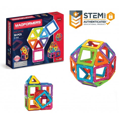 Set constructie magnetic Magformers 30 piese Clics Toys