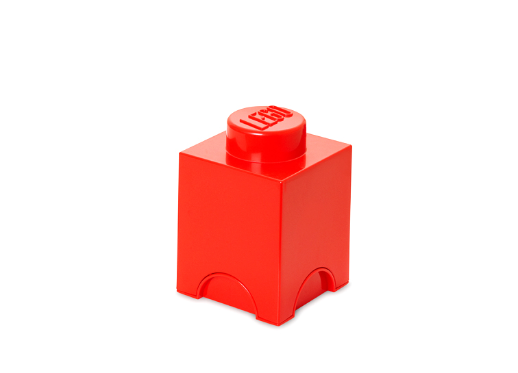 Cutie depozitare lego 1x1 rosu