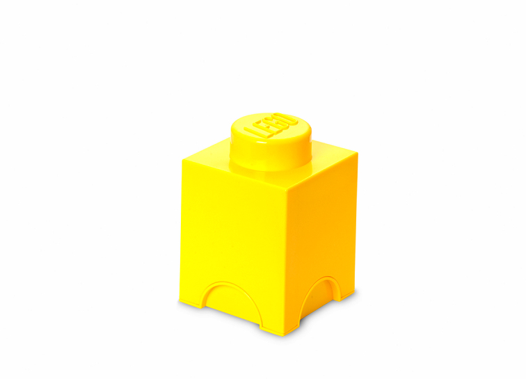 Cutie depozitare lego 1x1 galben