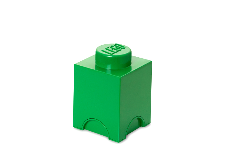Cutie depozitare lego 1x1 verde inchis