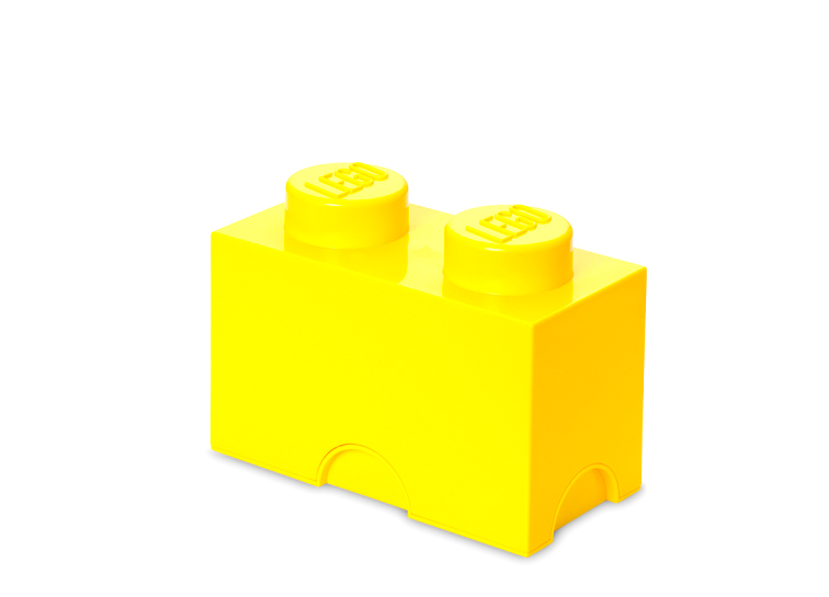 Cutie depozitare lego 1x2 galben