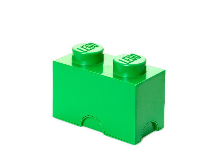 Cutie depozitare lego 1x2 verde inchis