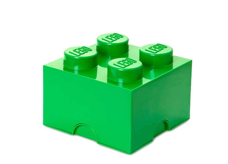 Cutie depozitare lego 2x2 verde inchis