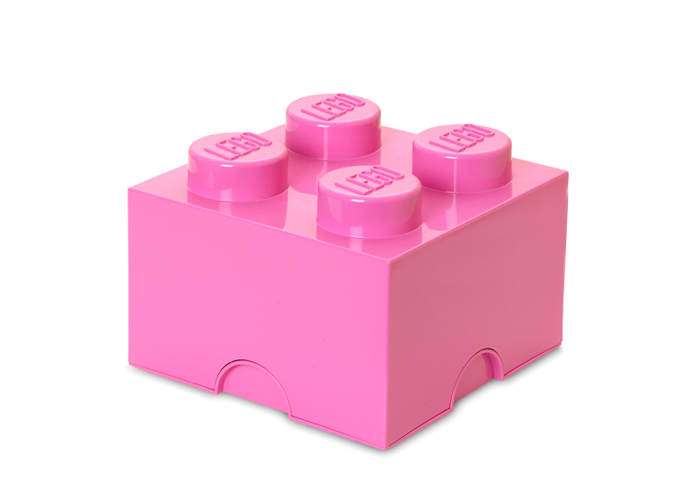 Cutie depozitare lego 2x2 roz