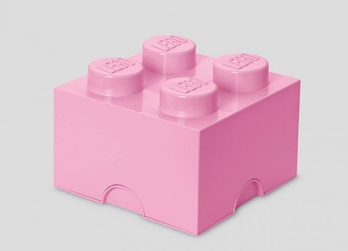 Cutie depozitare Lego 2x2 roz deschis
