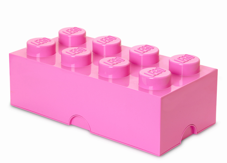 Cutie depozitare lego 2x4 roz