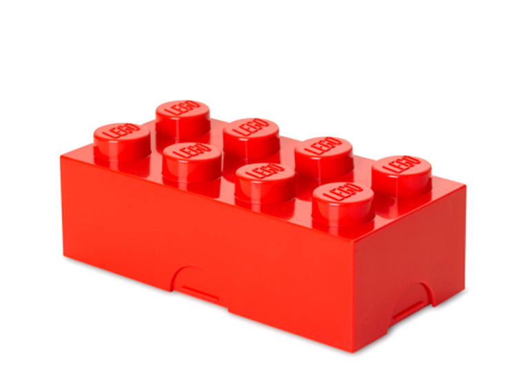 Cutie pentru sandwich sau depozitate lego 2x4 rosu