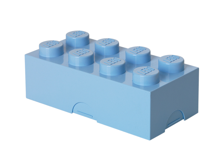 Cutie sandwich sau depozitare Lego 2x4 albastru deschis