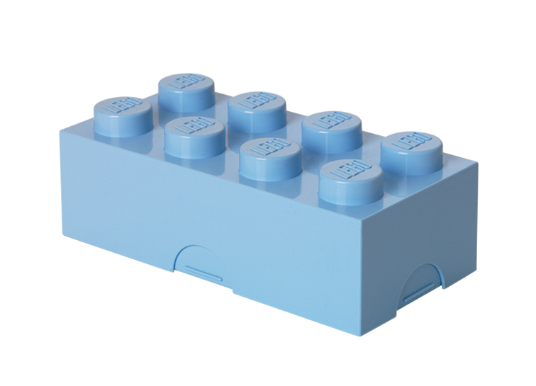 Cutie sandwich sau depozitare lego 2x4 albastru deschis