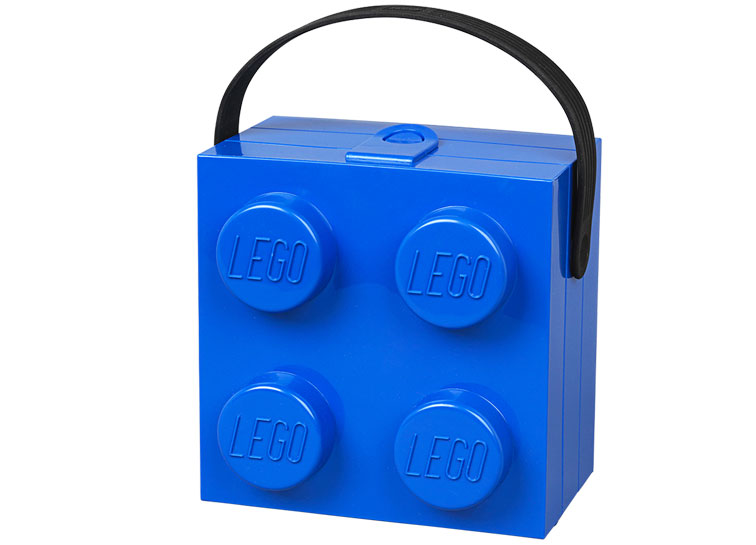 Cutie pentru sandwich Lego 2x2 albastru