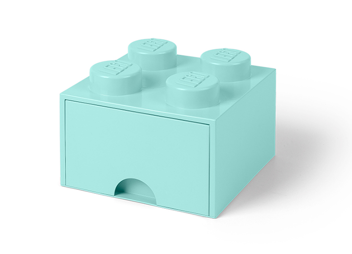 Cutie depozitare lego 2x2 cu sertar aqua