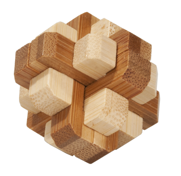 Joc logic IQ din lemn bambus in cutie metalica-4 Fridolin