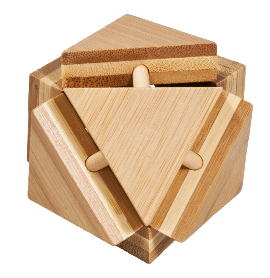 Joc logic iq din lemn bambus triangleblock fridolin