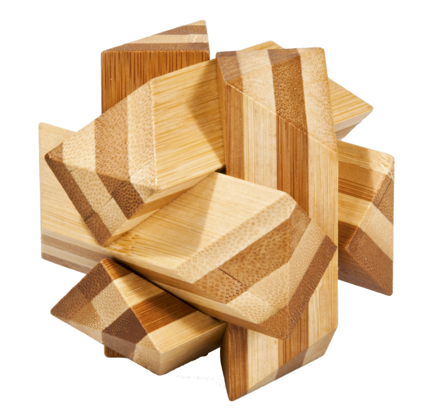 Joc logic iq din bambus angular knot fridolin