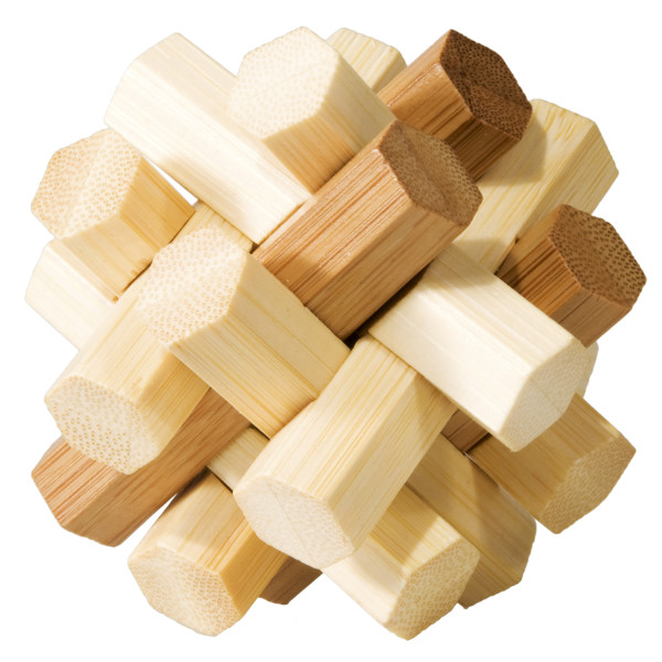 Joc logic iq din lemn bambus double knot fridolin