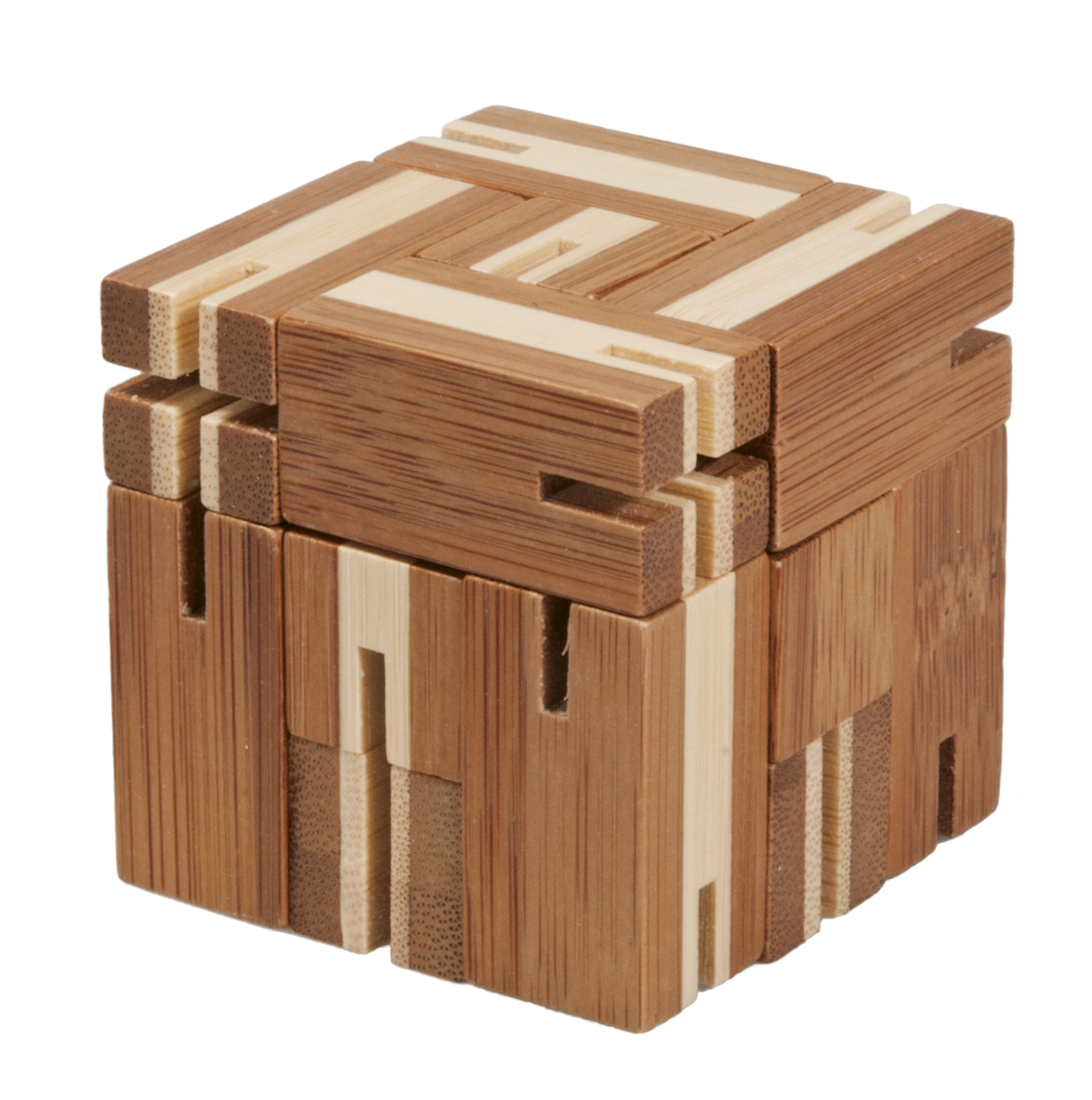 Joc logic din bambus puzzle 3d flexi-cub 3 fridolin