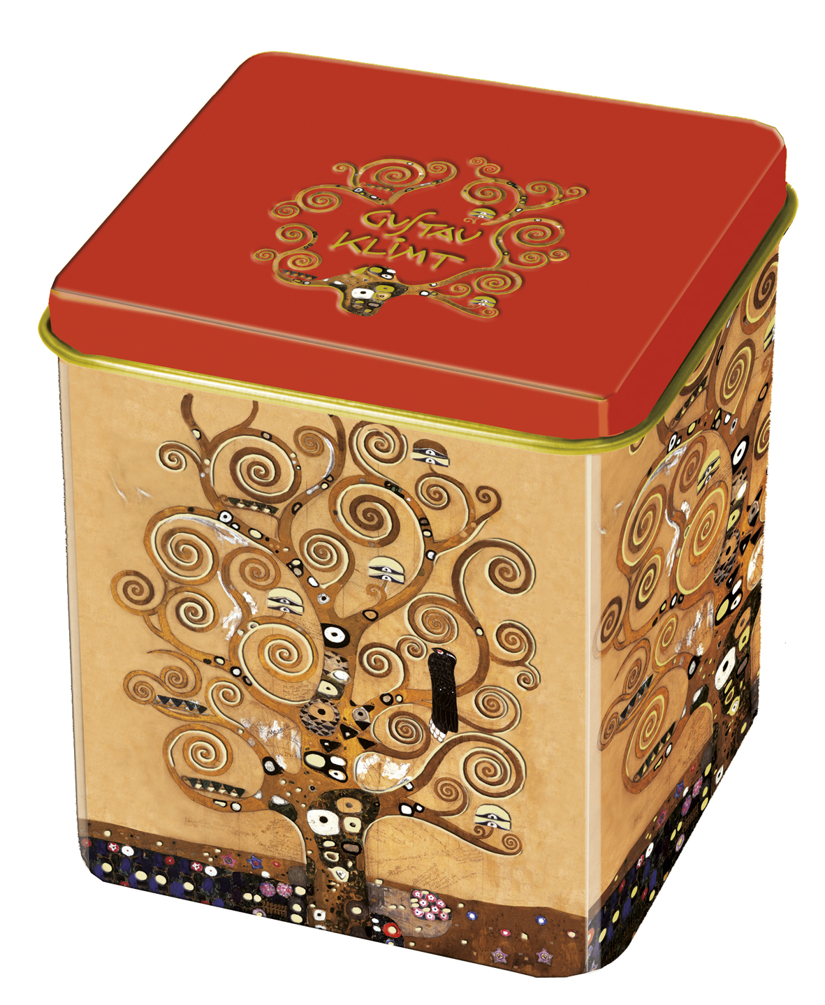 Cutie metalica de ceai tree of life fridolin
