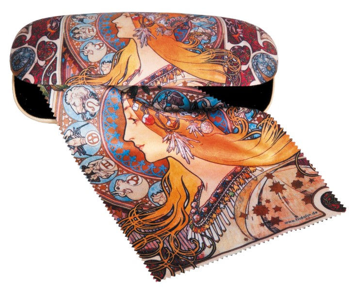 Etui ochelari cu textil si protectie art nouveau fridolin