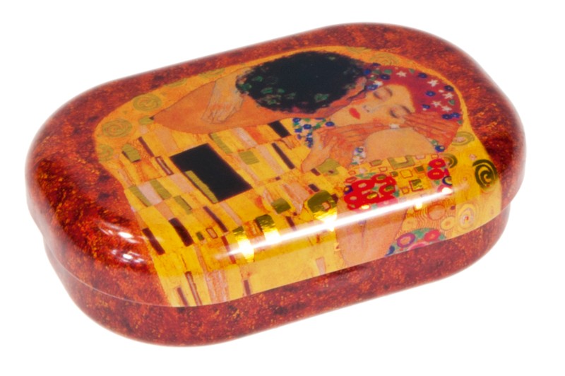 Cutie metalica pentru lentile de contact klimt the kiss fridolin