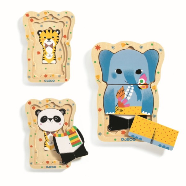 Puzzle straturi lucky&co djeco