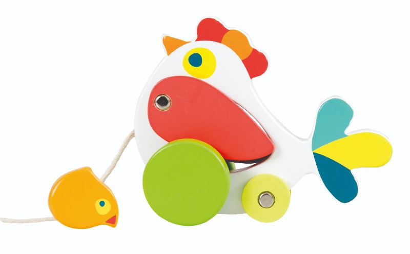 Jucarie de tras gaina cu pui egmont toys