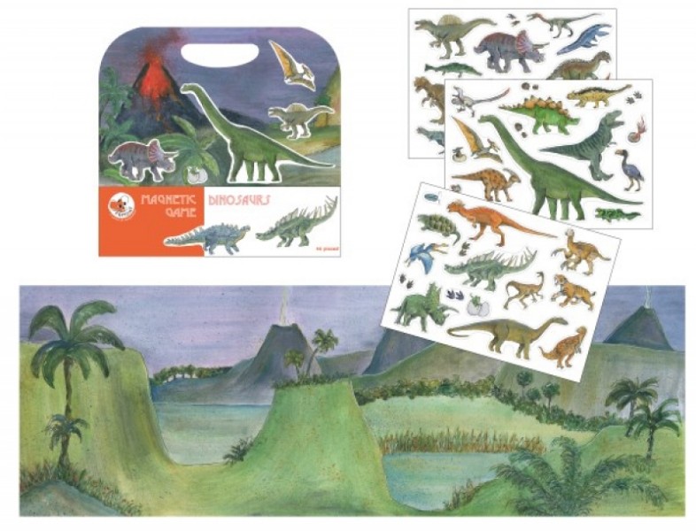 Joc magnetic cu dinozauri egmont toys