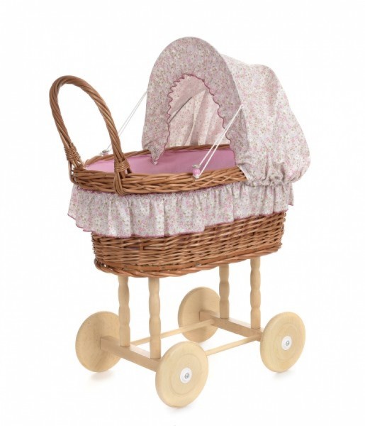 Carucior pentru papusi si husa pastel cu flori egmont toys